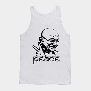 Gandhi Peace Hand Symbol Anti-war India Tank Top